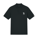 Black Till Lindemann Es brennt Poloshirt made from organic cotton piqué featuring a medium fit, ribbed collar, button placket, and premium detailing.